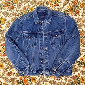 Vintage Late 80s Calvin Klein Jeans‎ Denim Trucker Jacket – Made Philippines - L